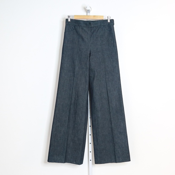 Oscar de la Renta Pants - Oscar de la Renta Denim Wide Leg Pants